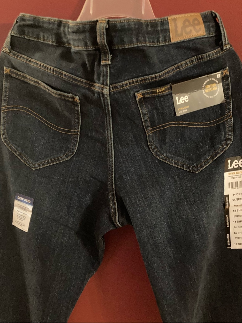 Women’s Lee Midrise Straight Leg Jeans Size 14 Short